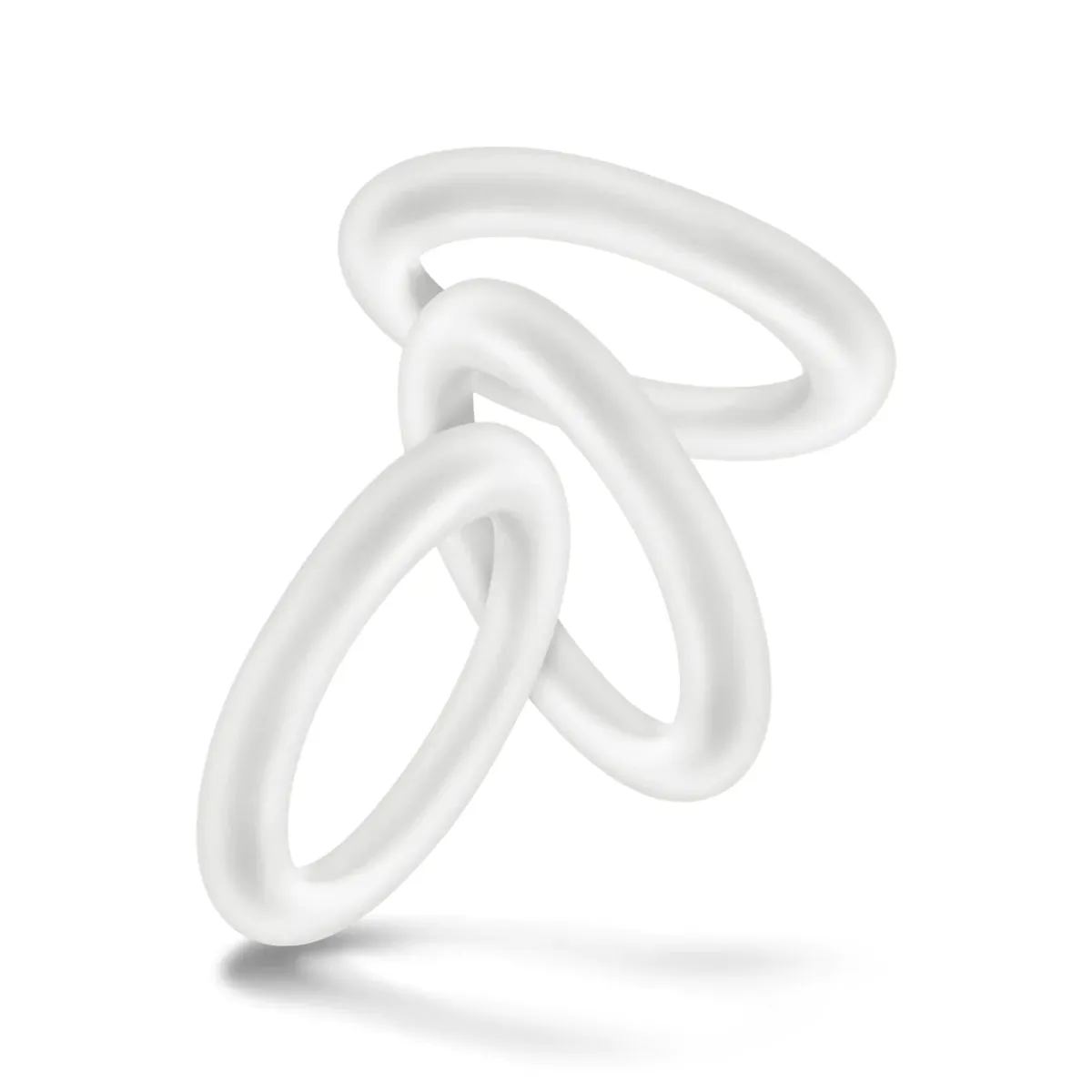 Performance VS2: Glow In The Dark White Small Penis Rings 3-Pack