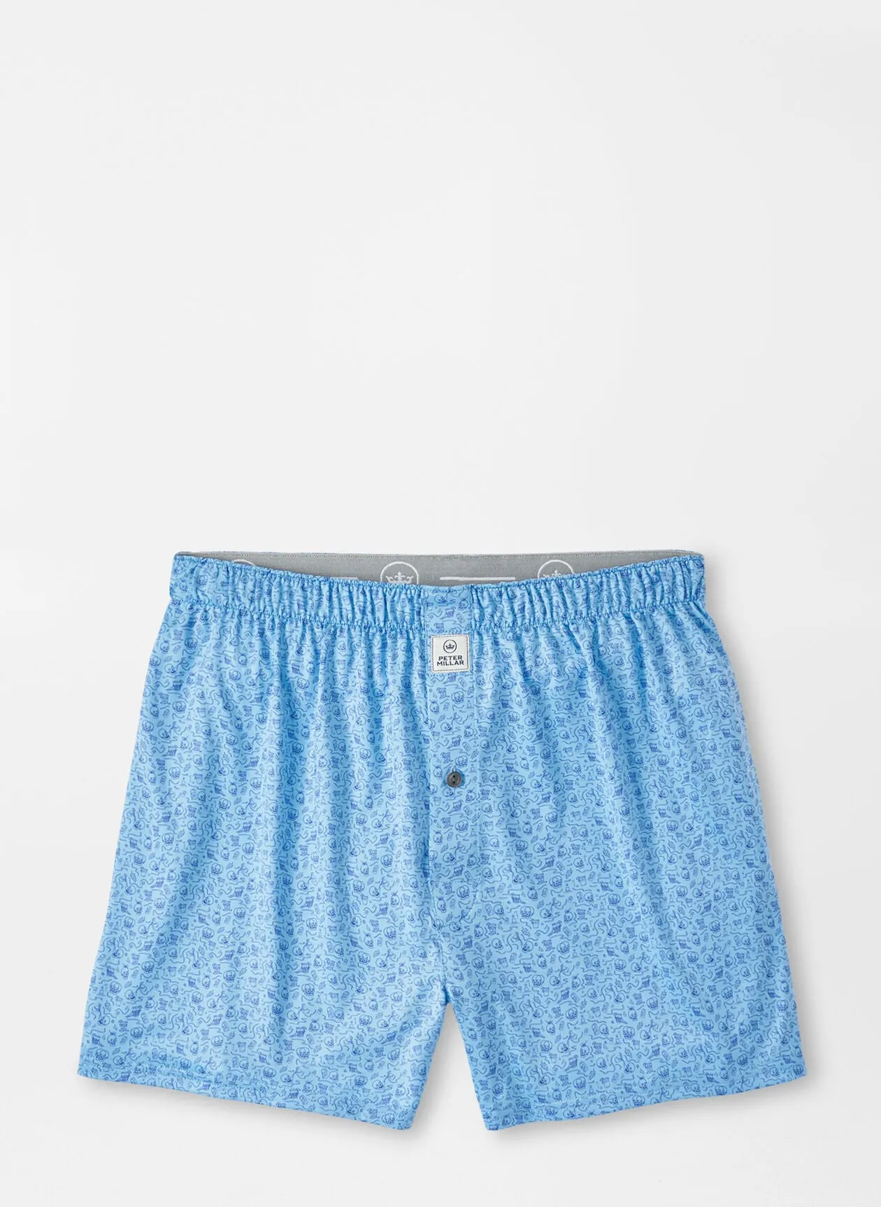 Peter Millar Double Transfused Performance Boxer Short In Cottage Blue