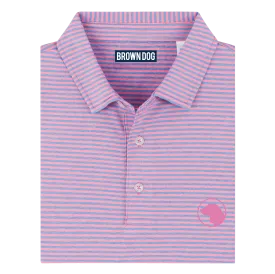 Pink/Sky Performance Polo