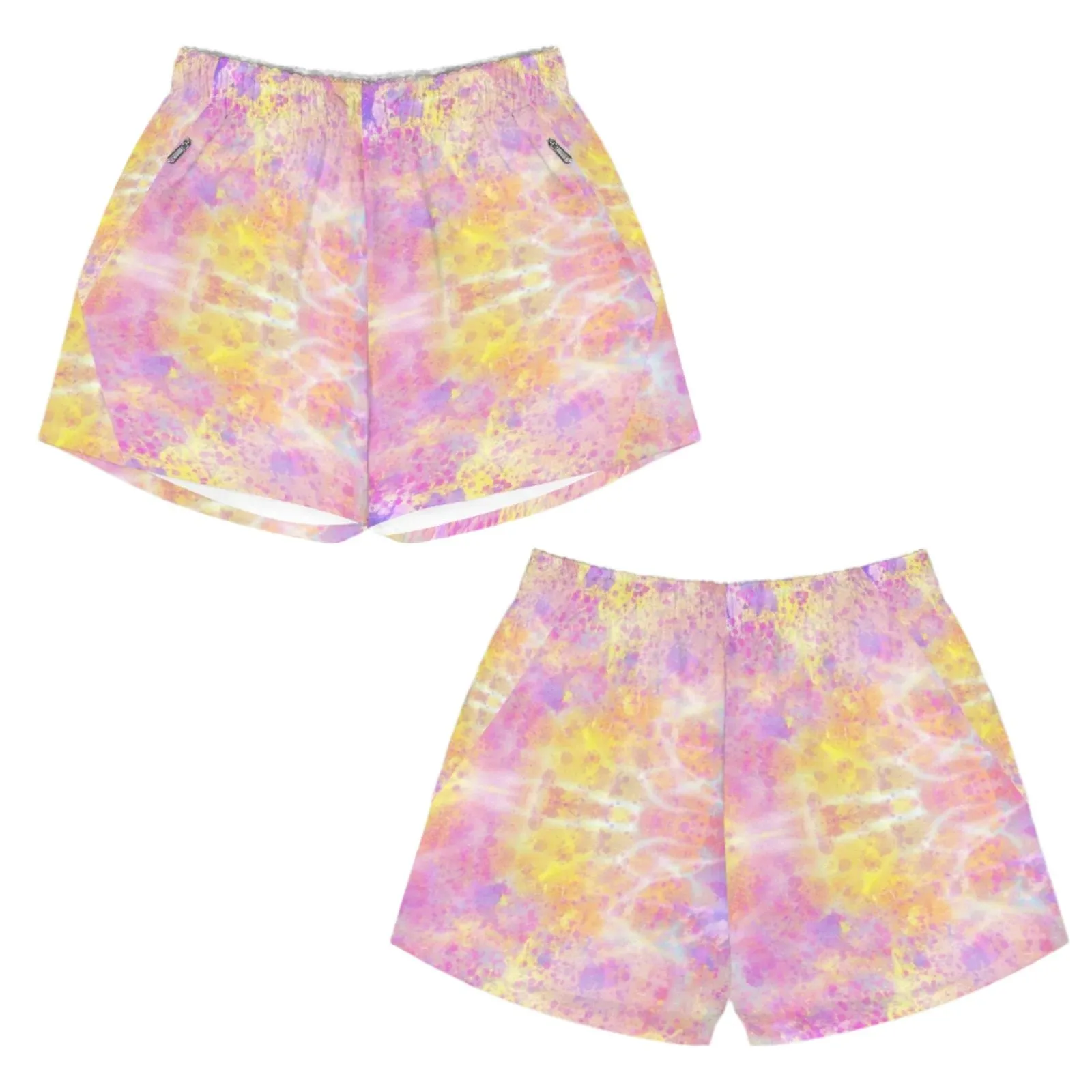 Pretty Pastels Art Zip Pocket Shorts up to 5 XL (FWS)