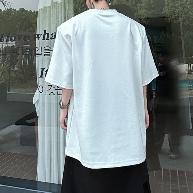 Printed Studded Crew Neck T-shirt