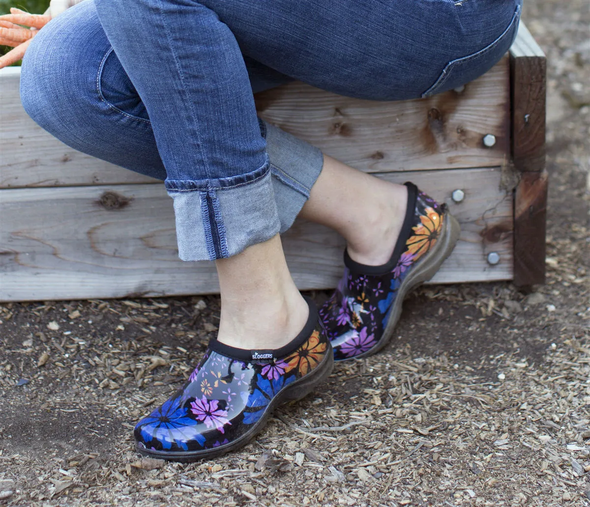 Sloggers® 5116FP07 Women's Waterproof Rain & Garden Shoe, Flower Power, Size 7