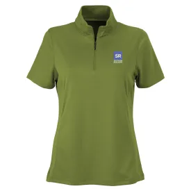 Southern Research Short Sleeve Women's Performance 1/4 Zip Moss Green