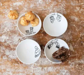 Stoneware Winter Apparel Bowls