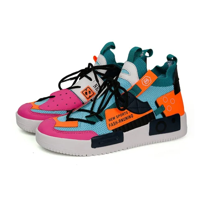 Unisex Fashion Colorful Mesh Sneakers