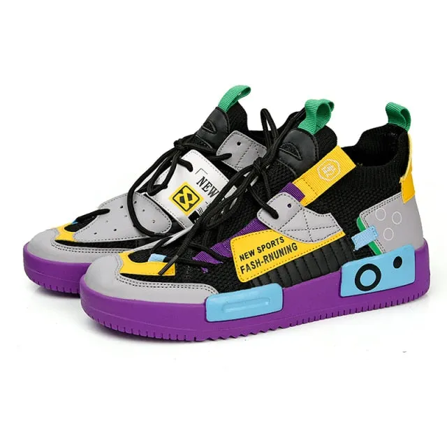 Unisex Fashion Colorful Mesh Sneakers