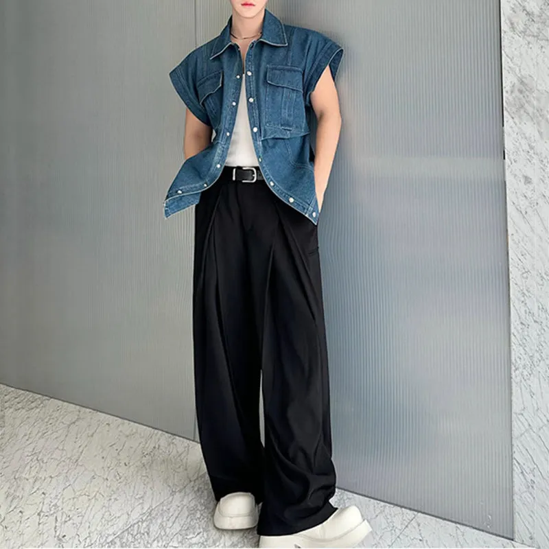 Vintage Large Pocket Denim Vest Jacket