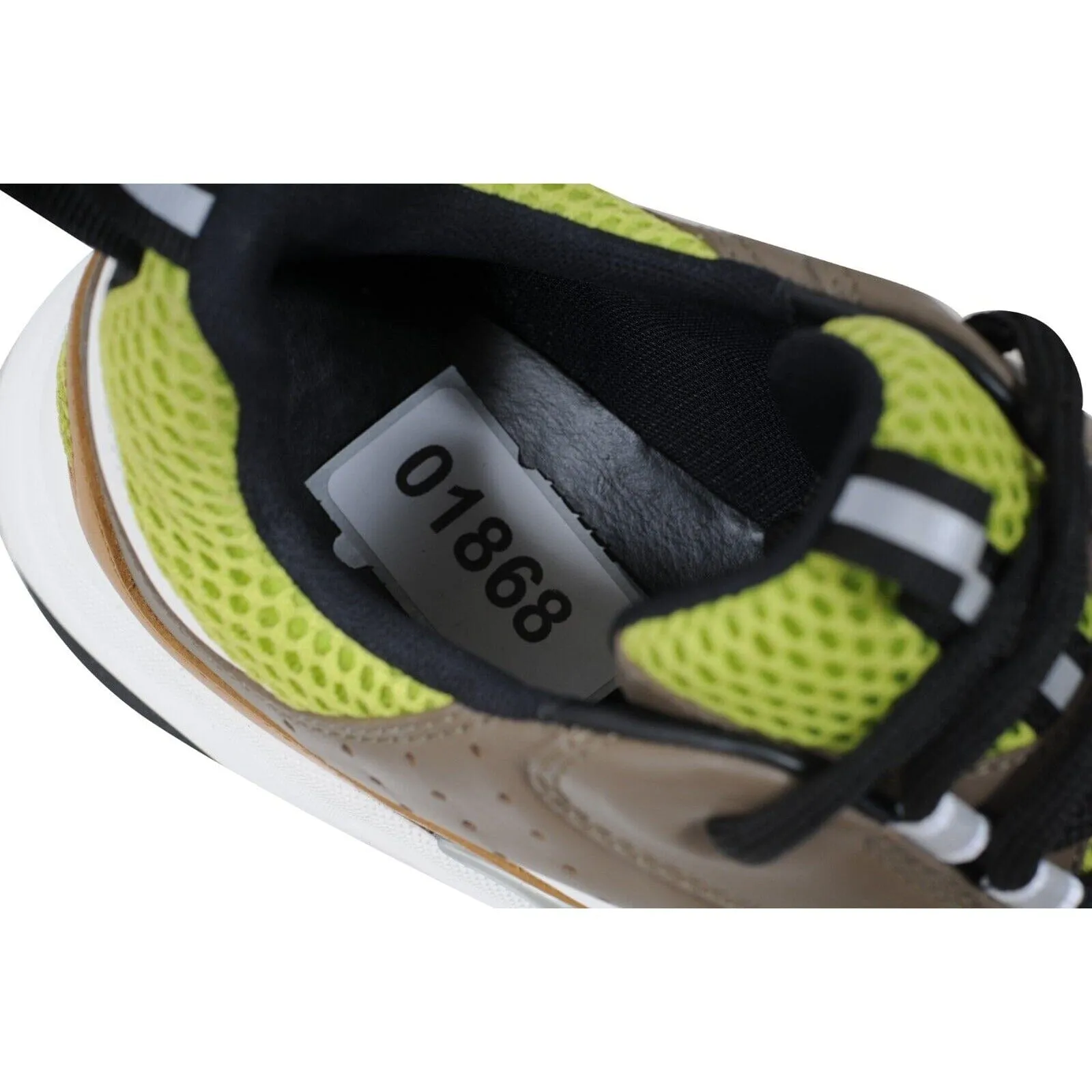 White Brown Neon Green B22 Sneakers Chunky Dad