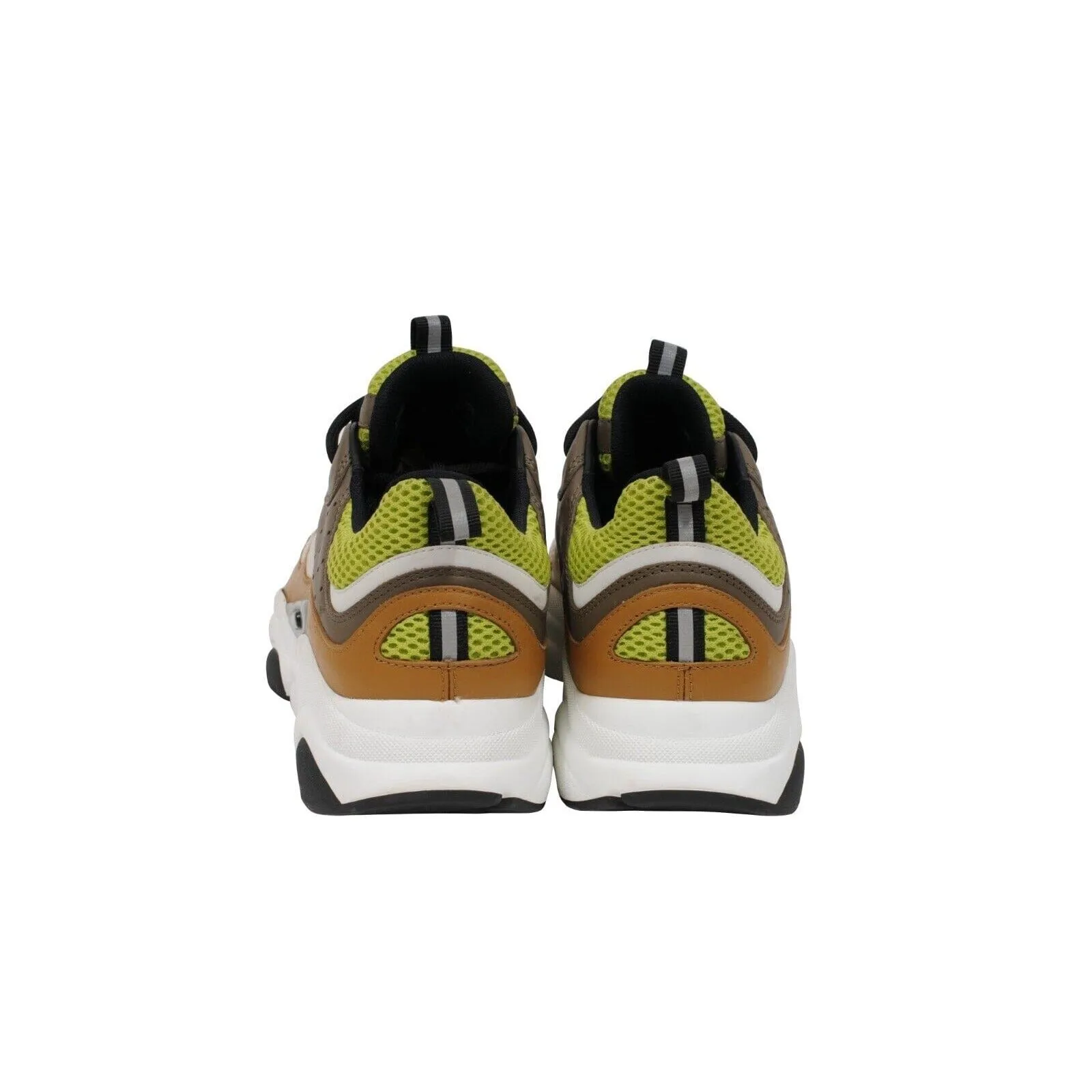 White Brown Neon Green B22 Sneakers Chunky Dad