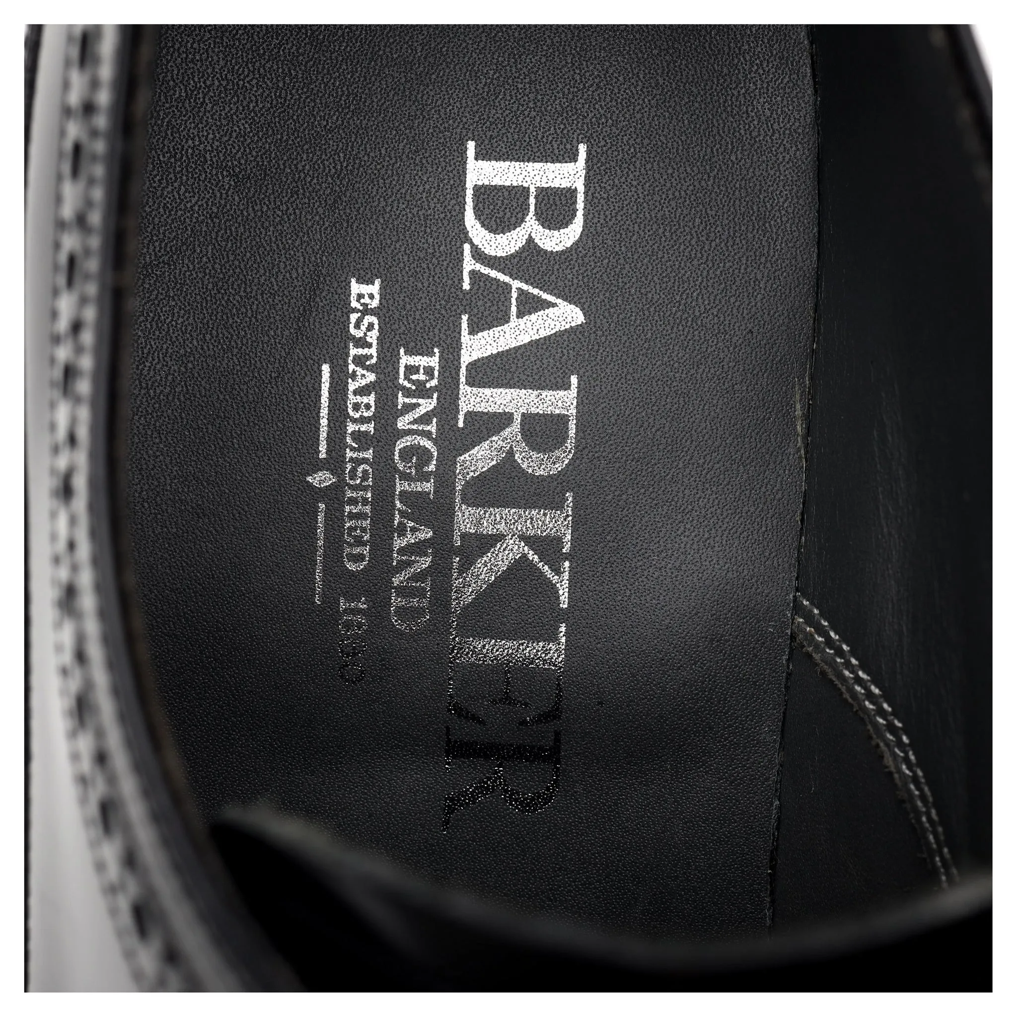 'Woodbridge' Black Leather Derby Brogues UK 8 G