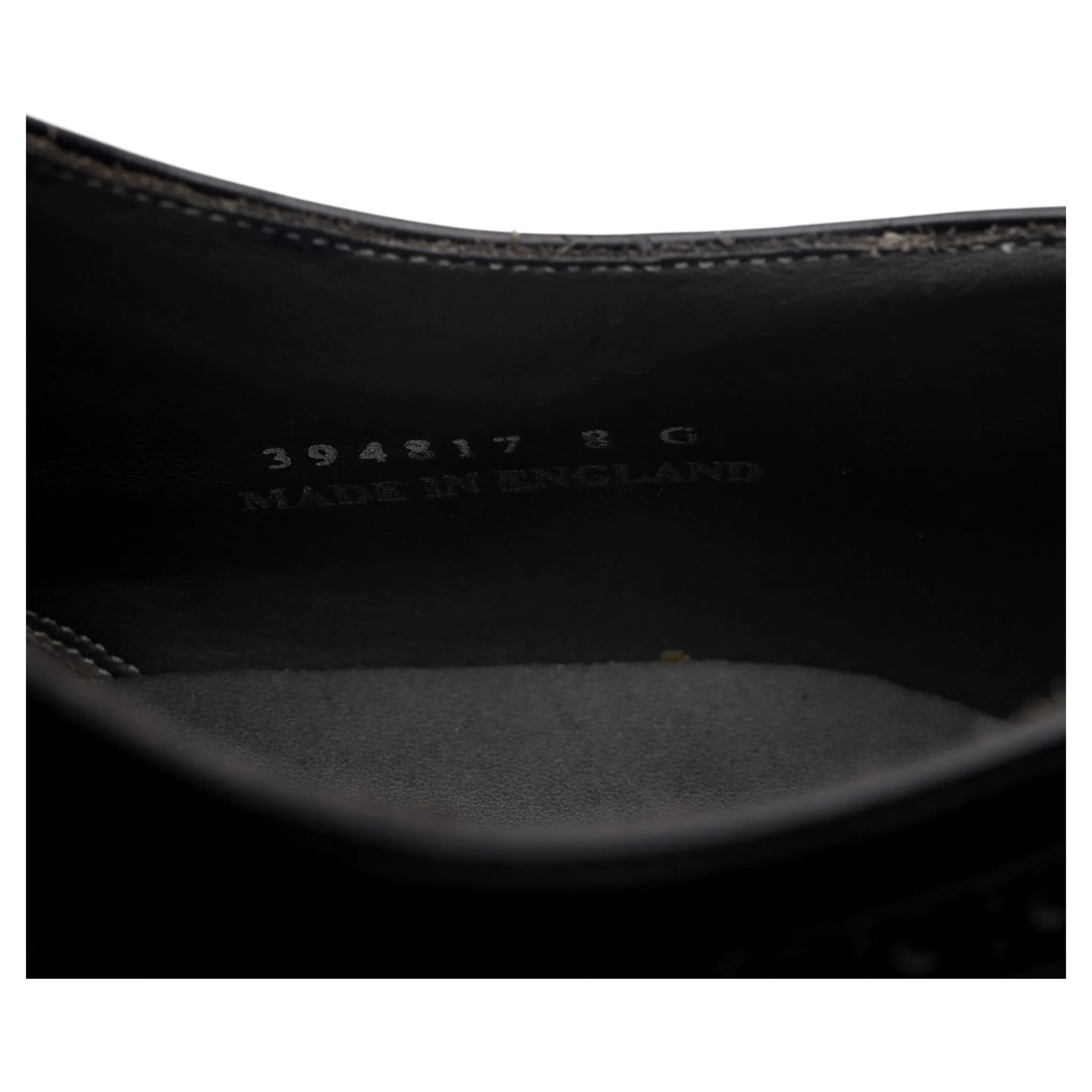 'Woodbridge' Black Leather Derby Brogues UK 8 G