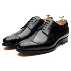 'Woodbridge' Black Leather Derby Brogues UK 8 G