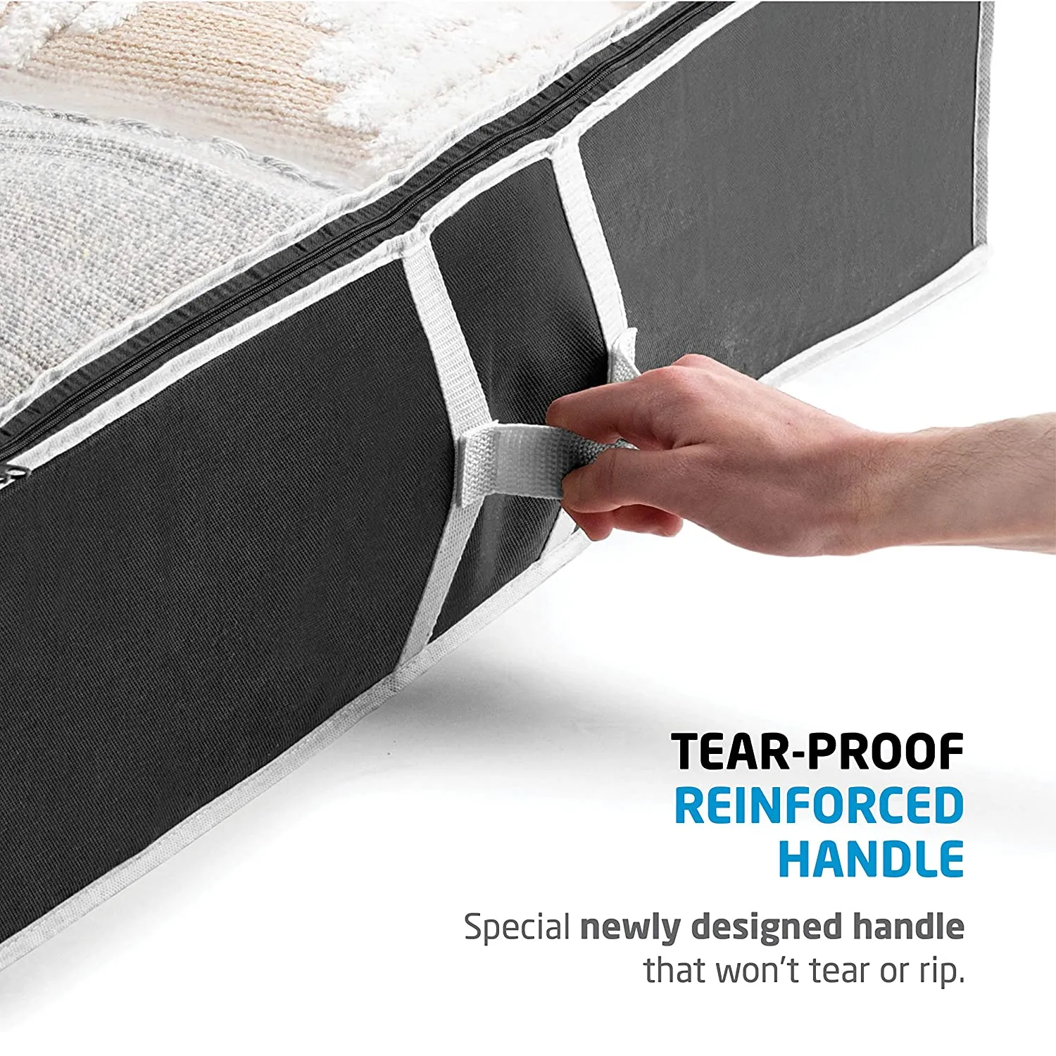ZOBER Under Bed Storage Bag Organizer (2-Pack) Large Capacity Box