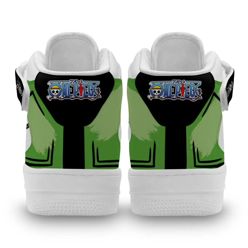 Zoro Sneakers Air Mid OP Custom Anime Shoes